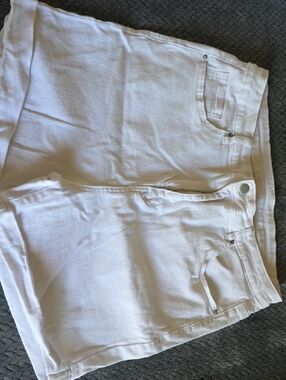 White Denim Shorts, Shein Curve, Plus Size 3xl